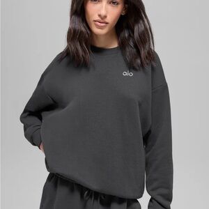 ALO Accolade Anthracite Crewneck Sweatshirt XS (no tag)